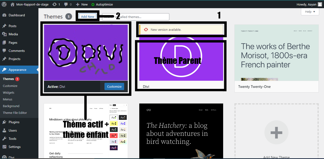 Customiser - WordPress - Annexe B